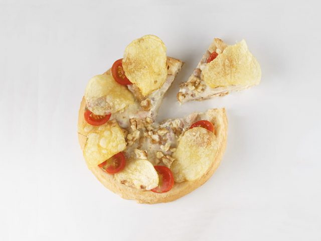 Receta de Tapa de Puerros y Gambas con bizcocho