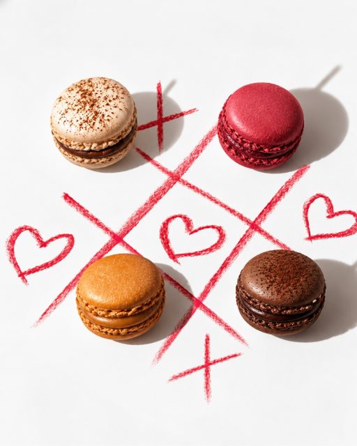 Tres en raya, pero con una norma importante: aquí gana quien se come el último macaron. 😏¿Cuál eliges primero?#labasedelapasteleria #macarons #pasteleria #dulces #reposteria
